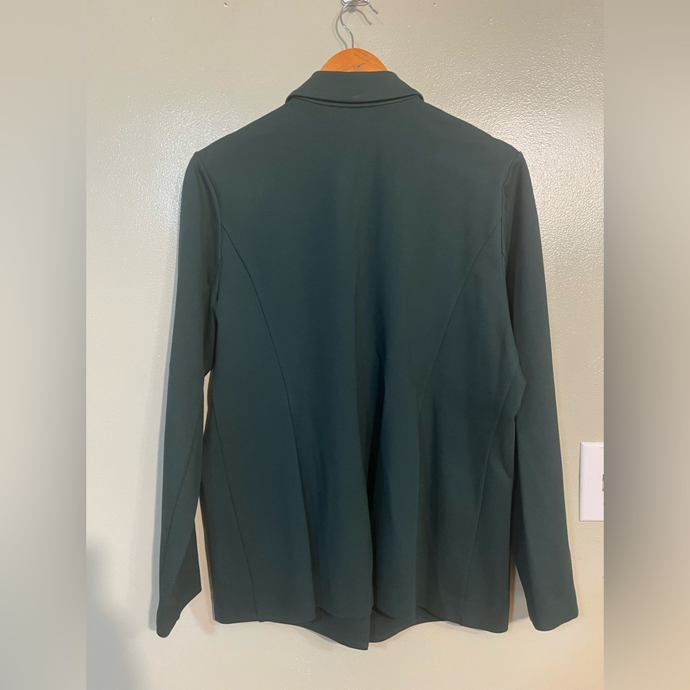 Tailored Susan Graver Ponte 350 Notch Collar  Green Blazer Office LP - Picture 2 of 9